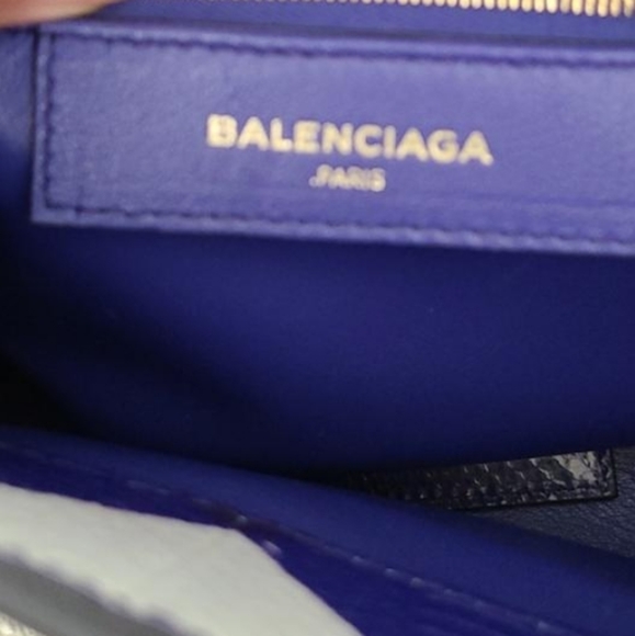 Balenciaga A6 blue python crossbody bag - Picture 4 of 8